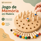 Jogo de Memória em Madeira - Montessori Brinquedos