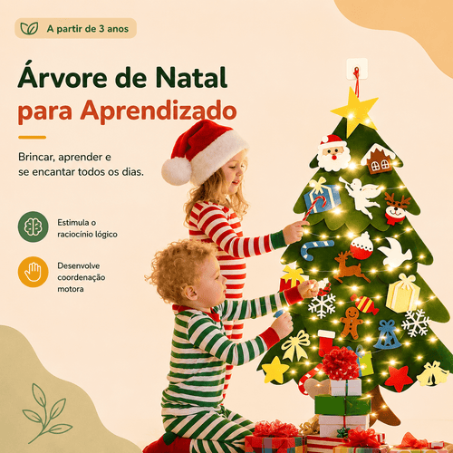 Árvore de Natal para Aprendizado e Diversão com Iluminação