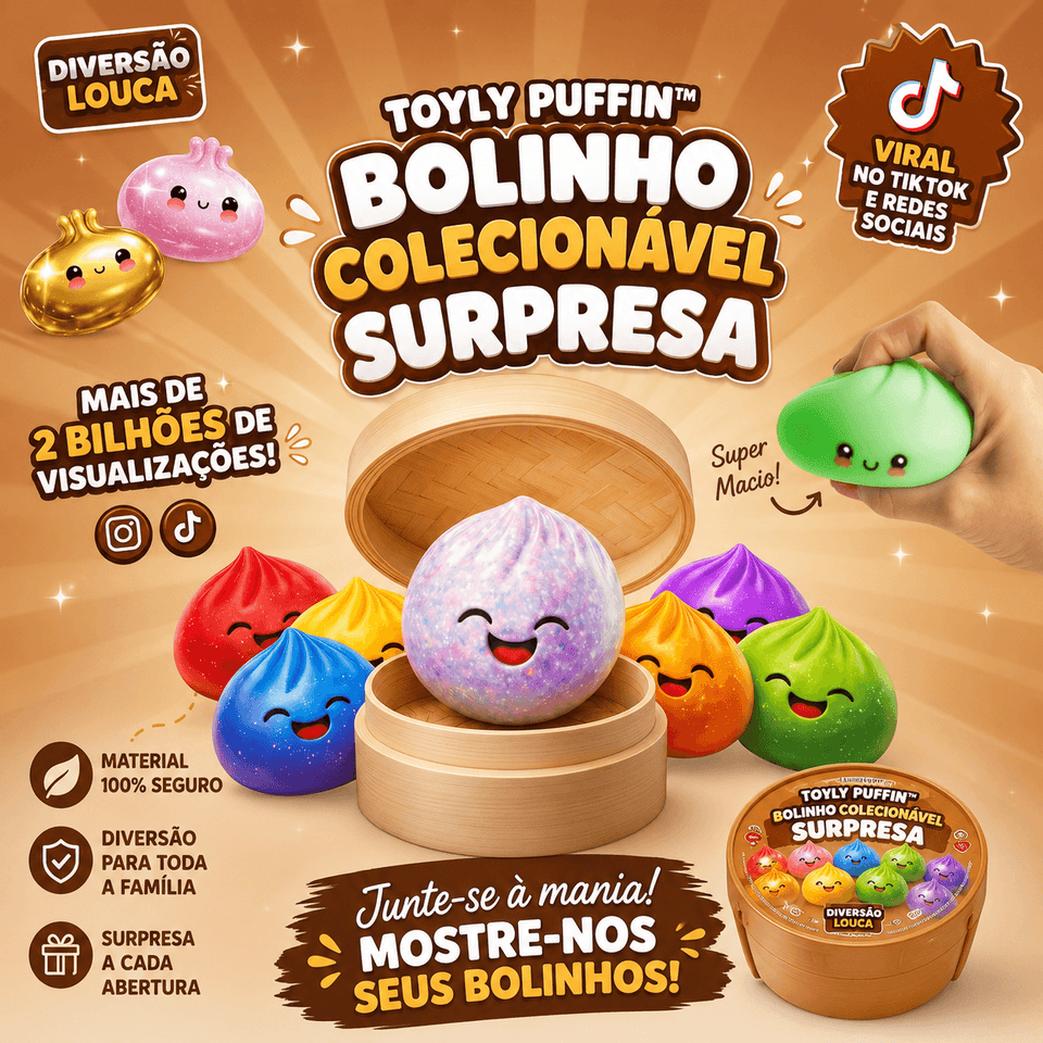Toyly Puffin™ - Bolinho Colecionável Surpresa