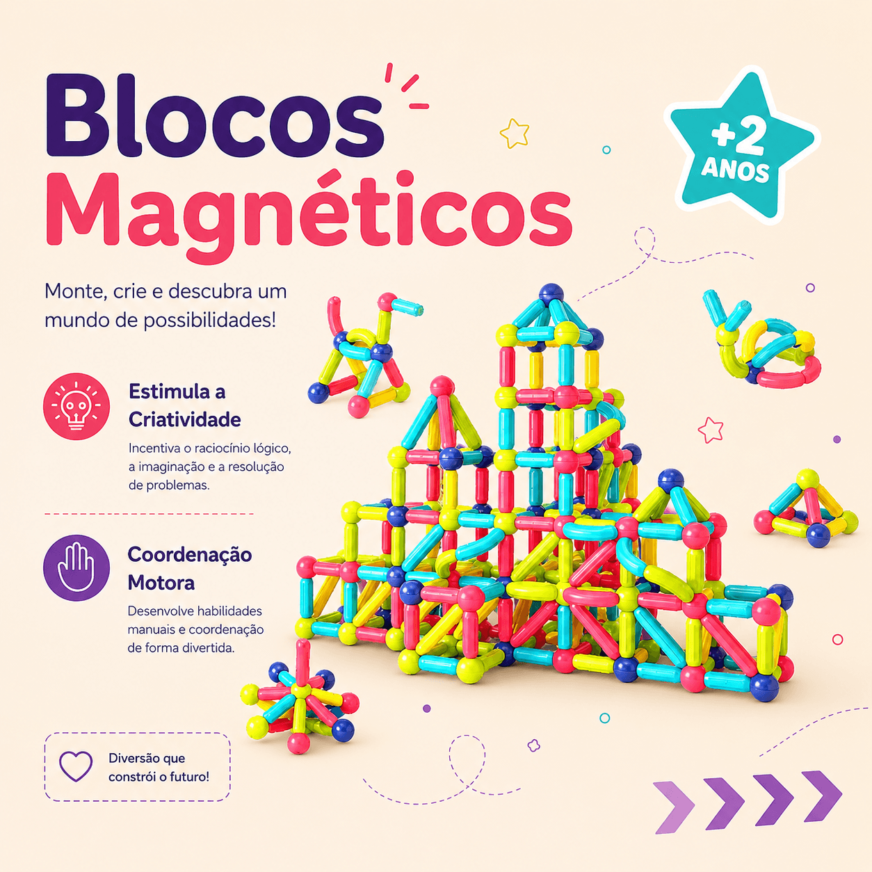 MagnaBlocks™ | Blocos Magnéticos 3D