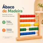 Ábaco de Madeira | Estímulo Montessori para Crianças