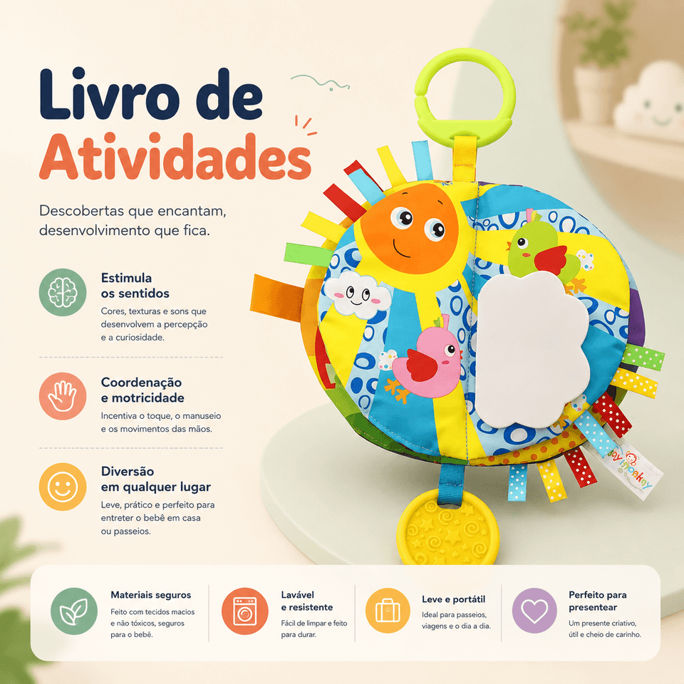 Livro Sensorial | Cores, Texturas & Sons