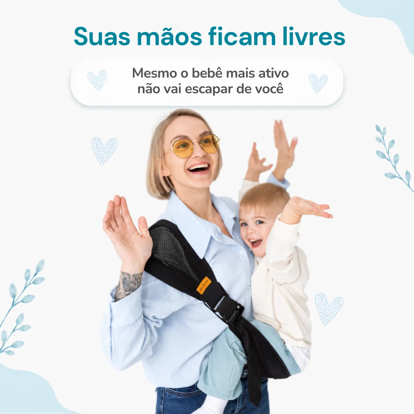 Colinho Leve™ | Canguru Ajustável para Bebê