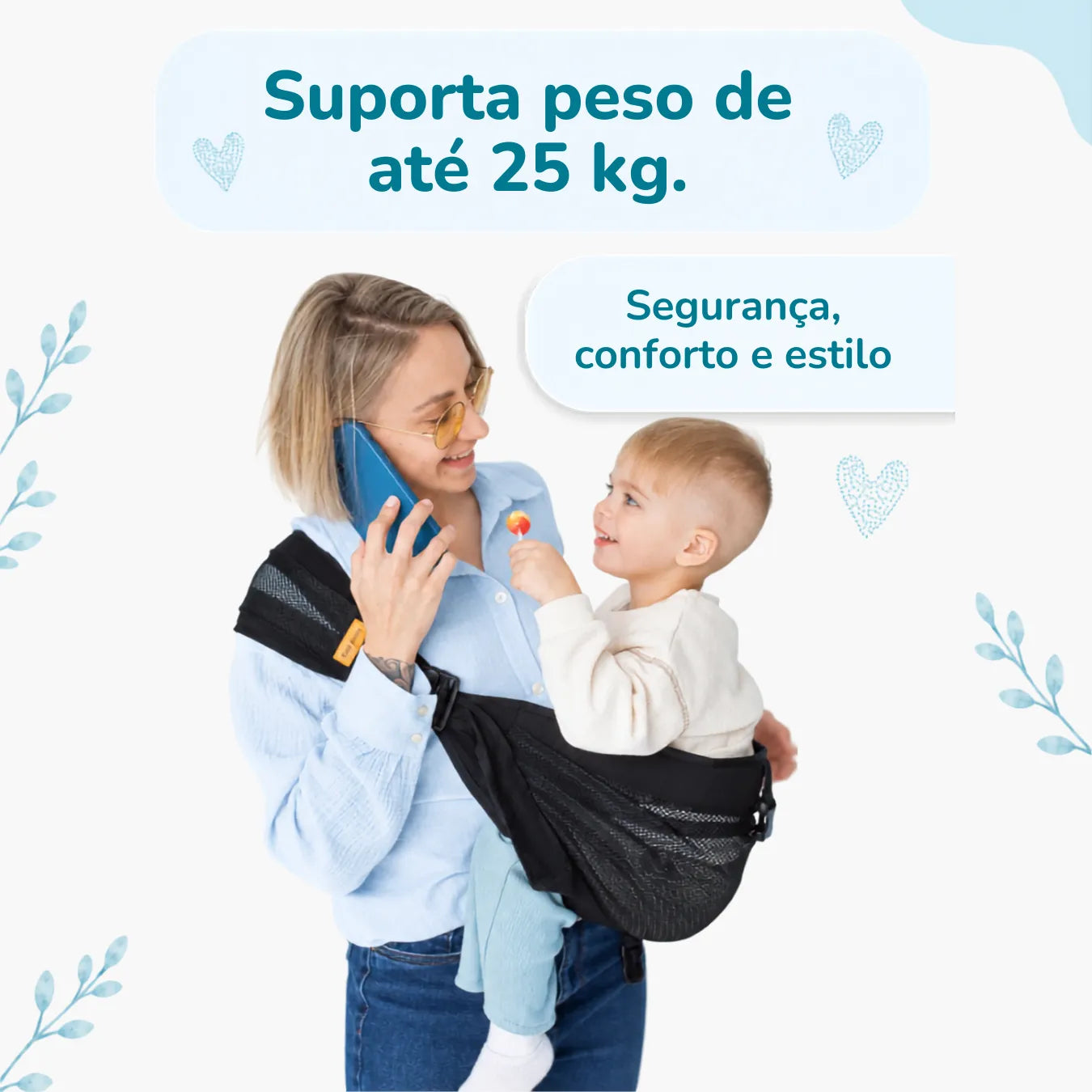 Colinho Leve™ | Canguru Ajustável para Bebê