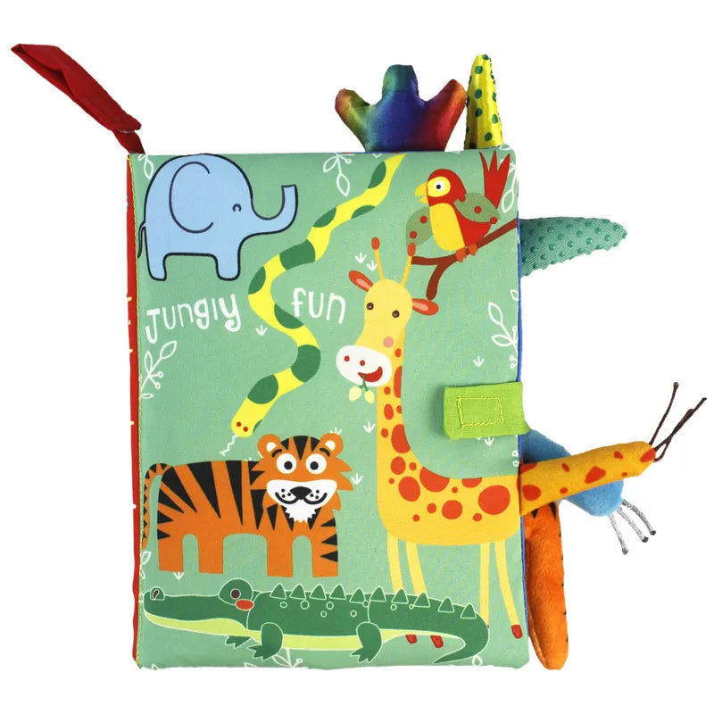 SafariBook | Livro de Pano Montessori com Caudas Divertidas