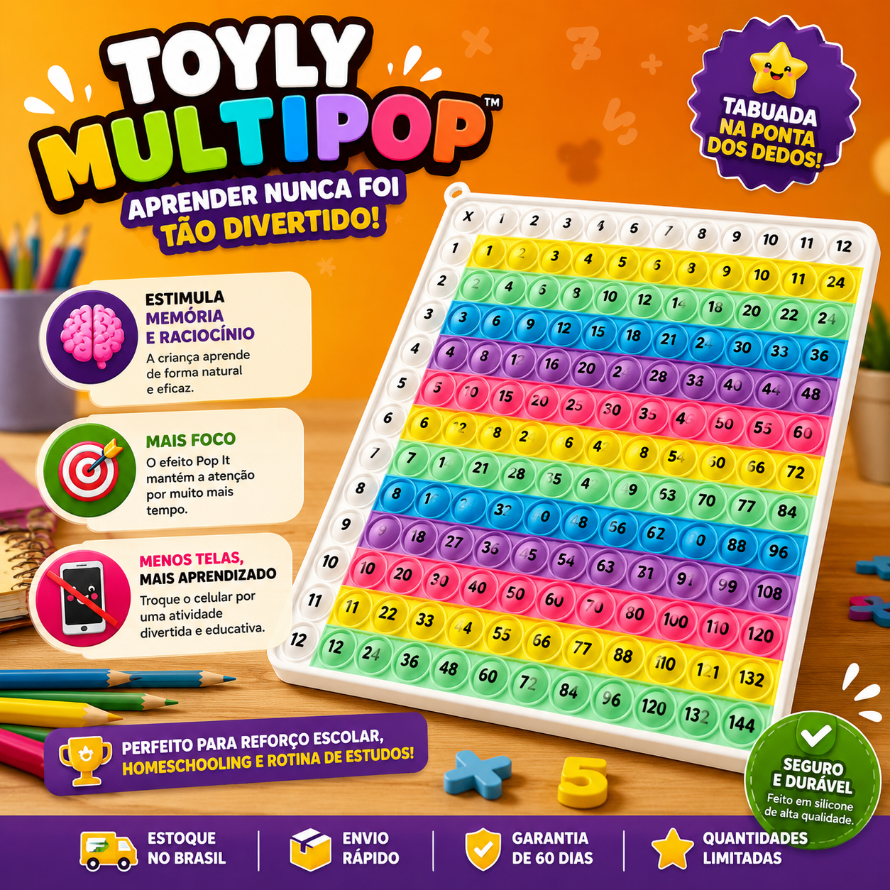 Toyly Multipop™ - Aprender Nunca Foi Tão Divertido!