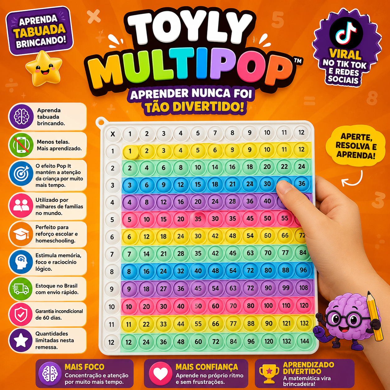 Toyly Multipop™ - Aprender Nunca Foi Tão Divertido!