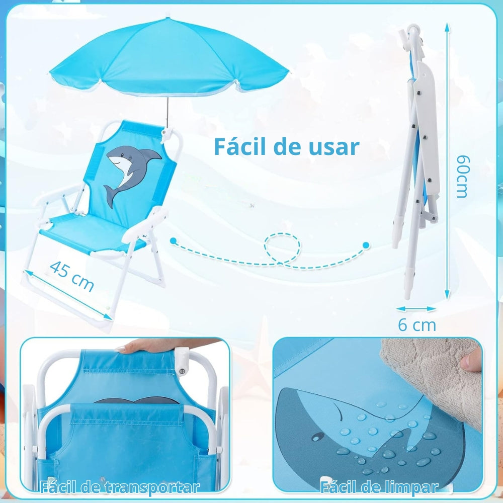 SunnyKids™ | Cadeira Infantil com Guarda-Sol