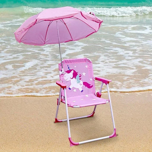 Cadeira Infantil Dobrável com Guarda-Sol BrincaToys