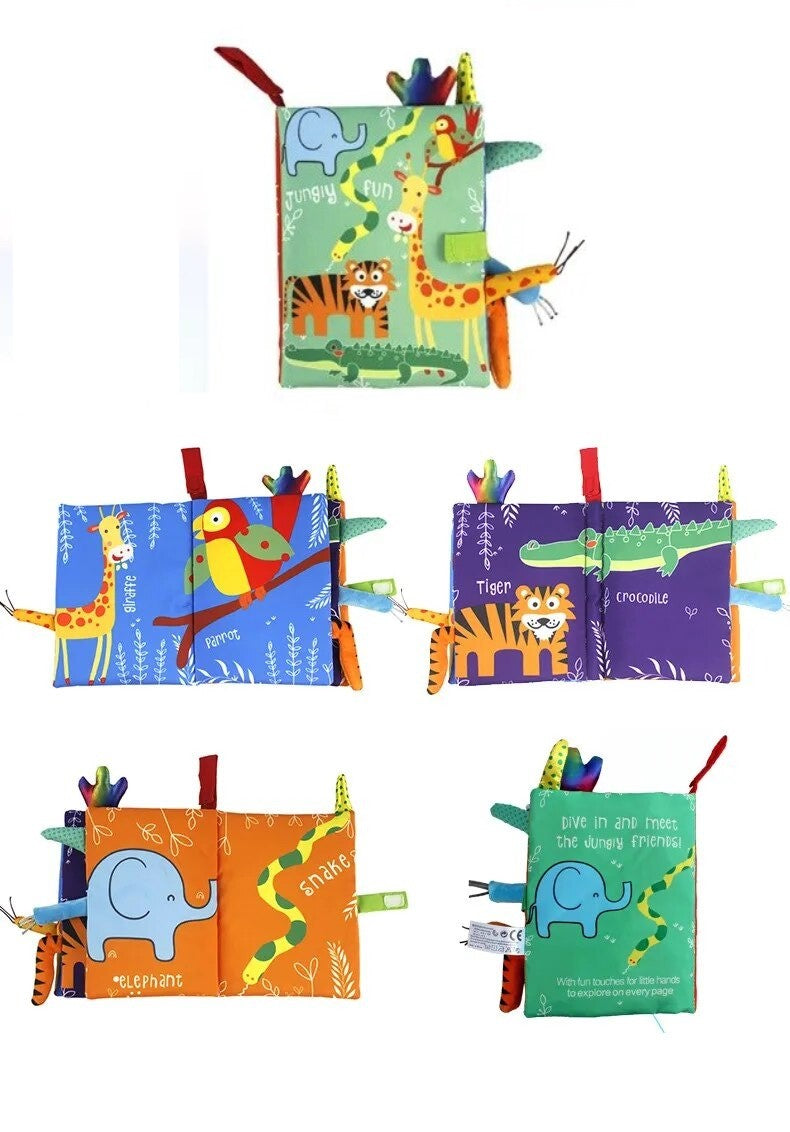SafariBook | Livro de Pano Montessori com Caudas Divertidas